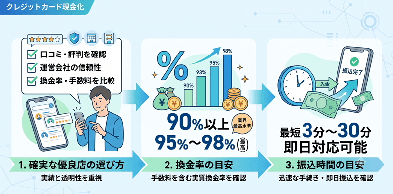 クレジットカード現金化で確実に優良店を選ぶ方法